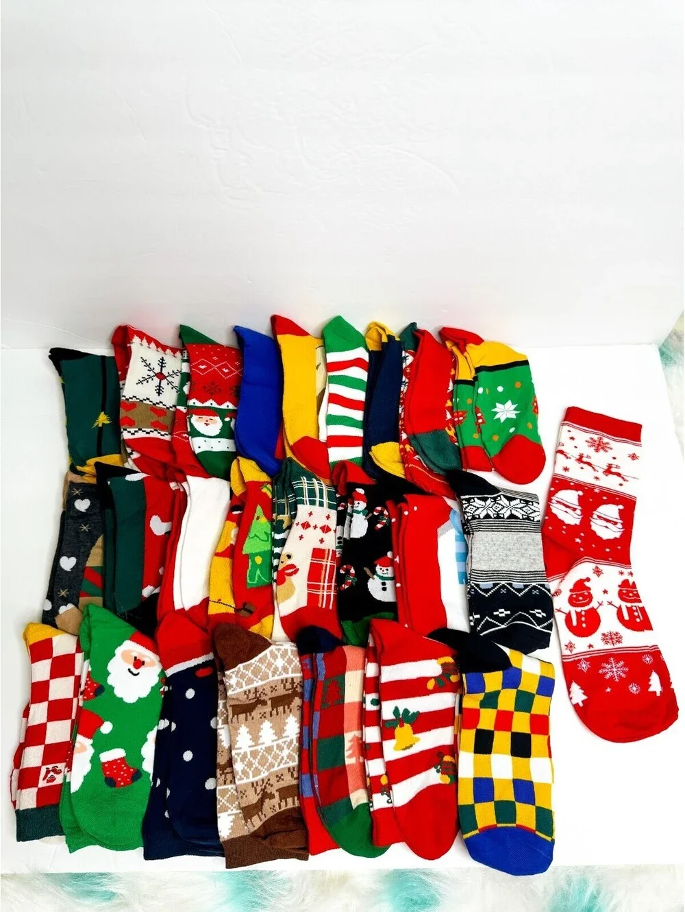 12 Days SOCKS Pocket CHRISTMAS Advert Calendar, Xmas Socks